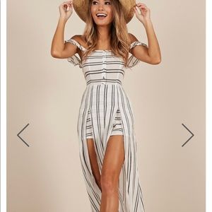 Off the shoulder maxi dress